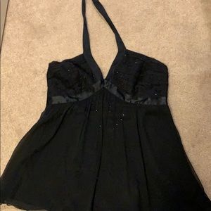 Black halter top
